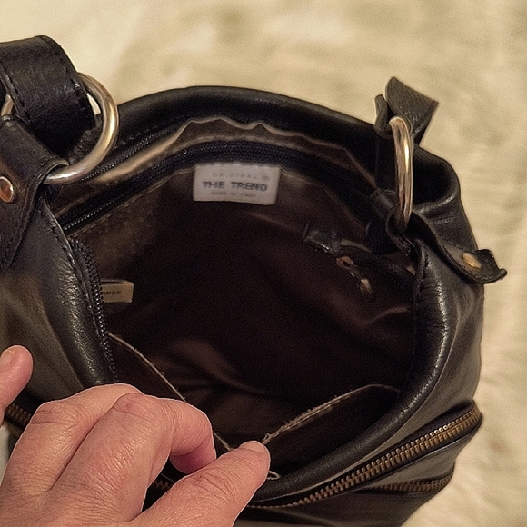 Black Leather Crossbody Bag - Picture 3 of 8